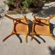 2 chaises bistrot bois et vertes