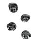 Space age set of 4 chrome plastic coat hangers, Olaf Von Bohr, Kartell Ital