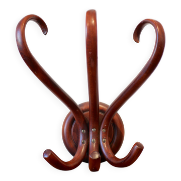 Curved wooden coat hook Thonet