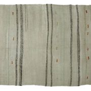 Turkish Kilim Konya Vintage 147x286 cm Beige Black Handwoven