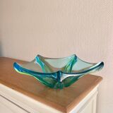 Large vintage blown glass decorative bowl