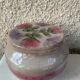 Ceramic pot enamelled vintage floral pattern