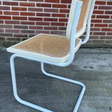 Set of 4 Cesca b32 model chairs in white