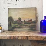 Ancient landscape canvas
