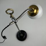 Lampe monte et baisse ancienne en opaline vintage