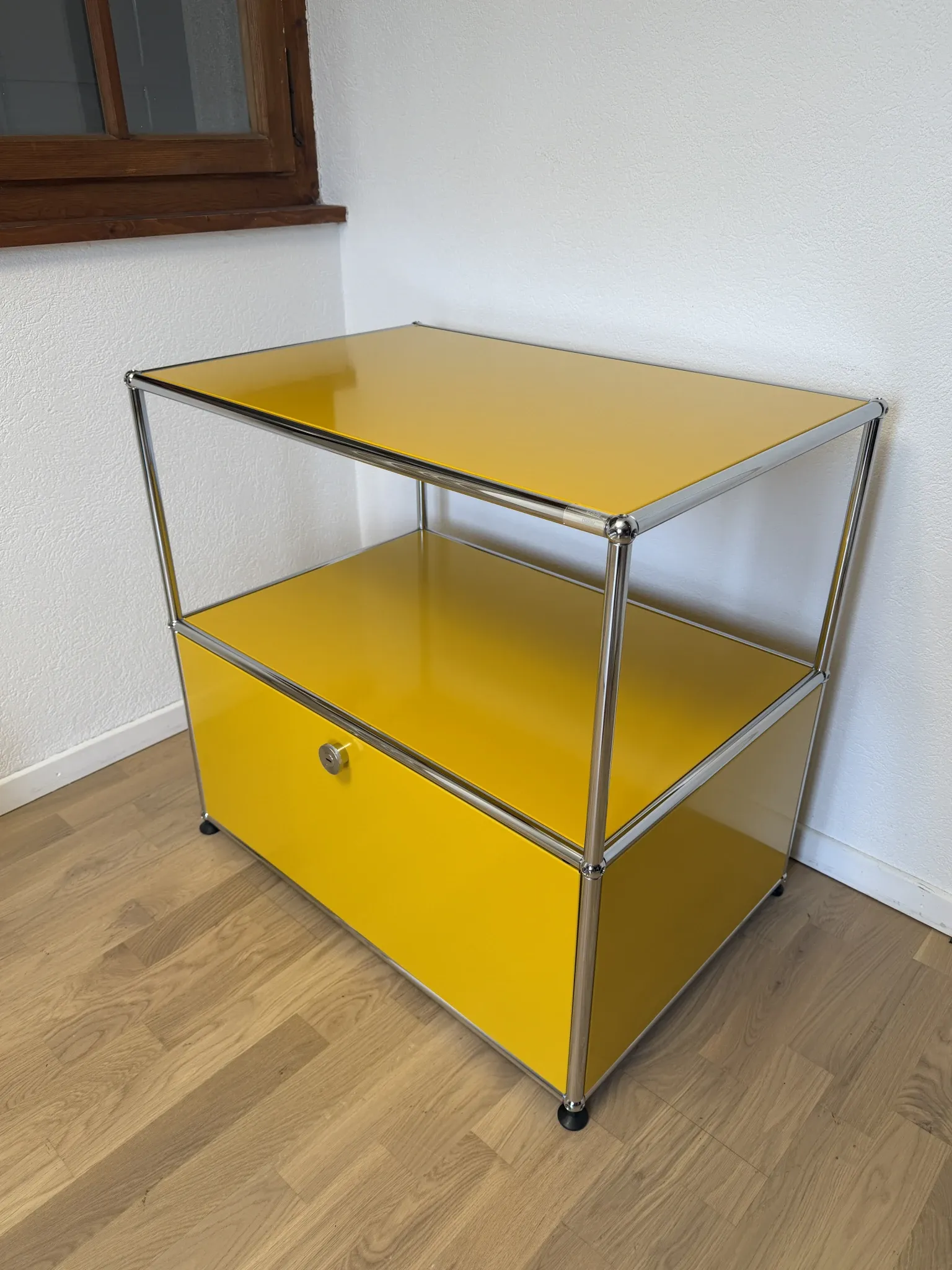USM Haller commode in Gold Yellow