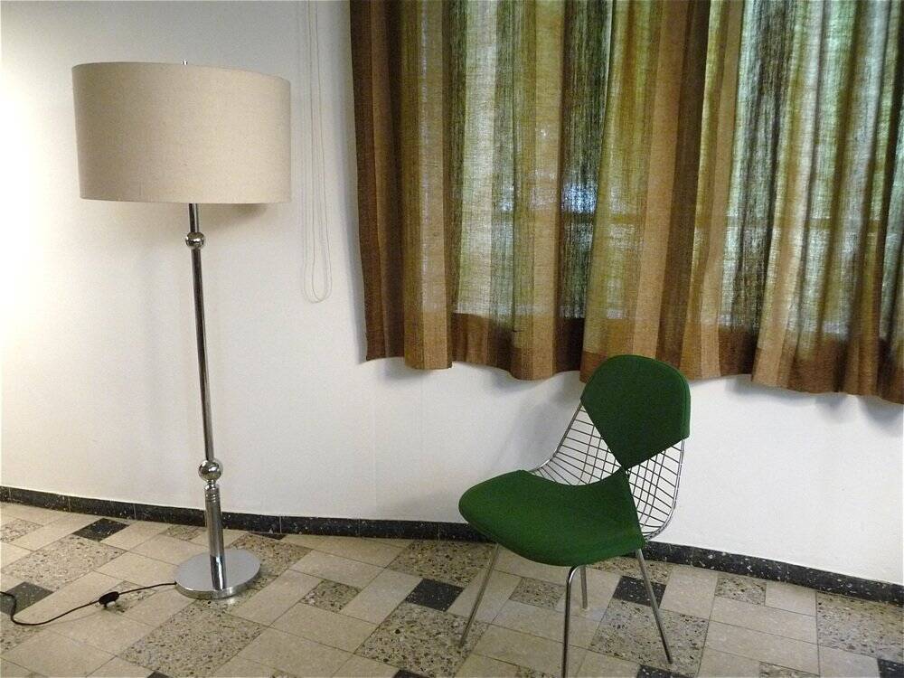 Large sculptural floor lamp in chromed steel with ball-shaped details, West Germany, 1960s