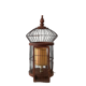 Antique wooden birdcage table lamp light bird home vintage