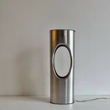 Vintage table lamp, aluminum, France 1970