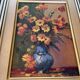 Petit tableau bouquet de fleurs huile sur panneau signée