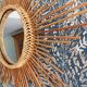 Vintage rattan sun mirror 1960