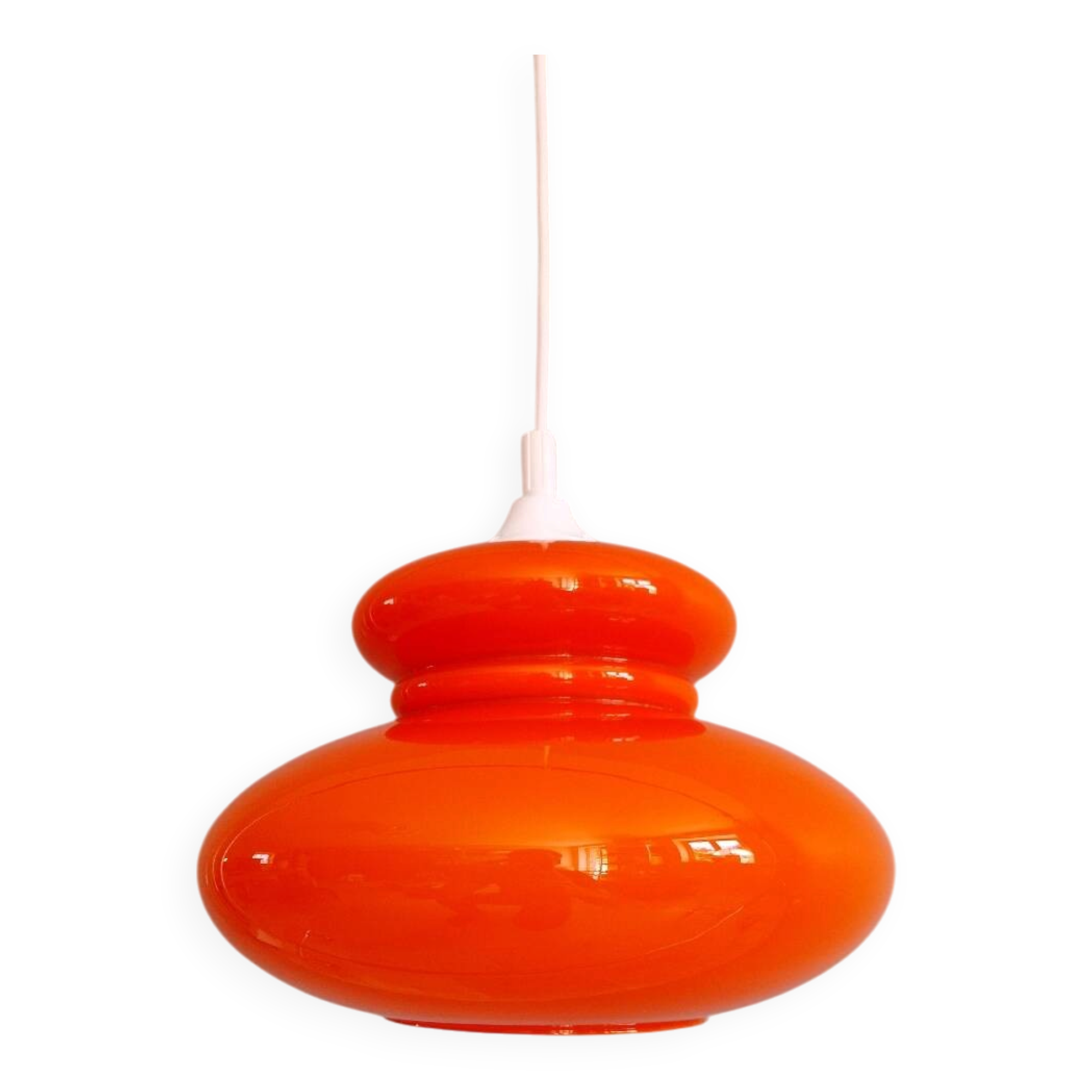 Suspension Space Age in opaline orange, 1960s-70s