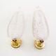 Pair of brass and muranoglass shell sconces