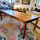 XXL solid oak farmhouse table 260x100 patinated two drawers
