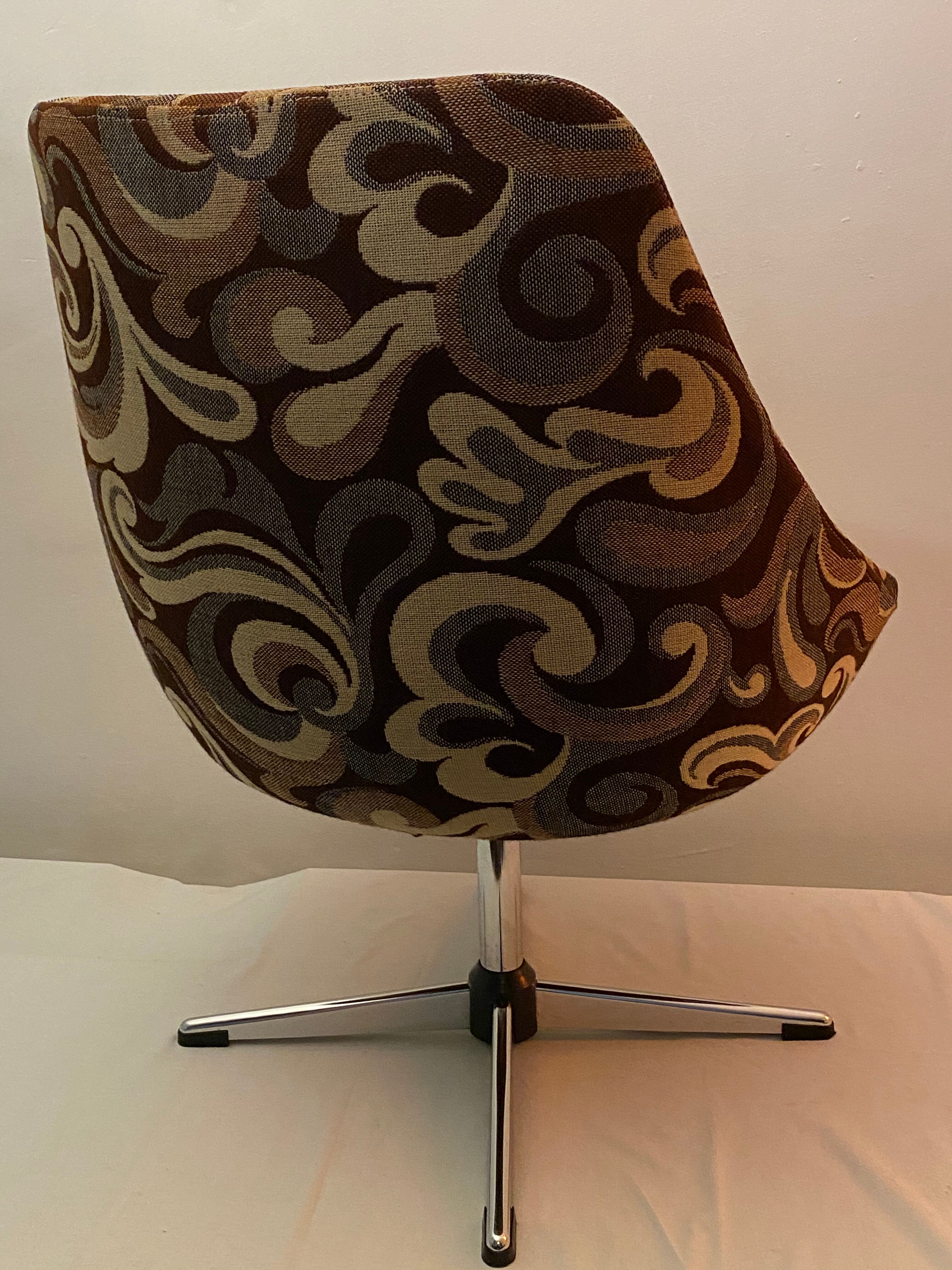 Mid century modern funky swivel chair