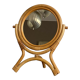 Rattan vanity mirror