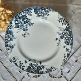 Assiettes plates anciennes dépareillées en faïence terre de fer