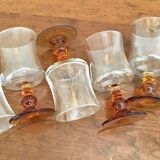 Set of 6 vintage port glasses