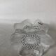 Crystal candlestick LALIQUE, three anemone flowers