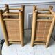 Pair of bedside lamps in rattan bamboo 70s