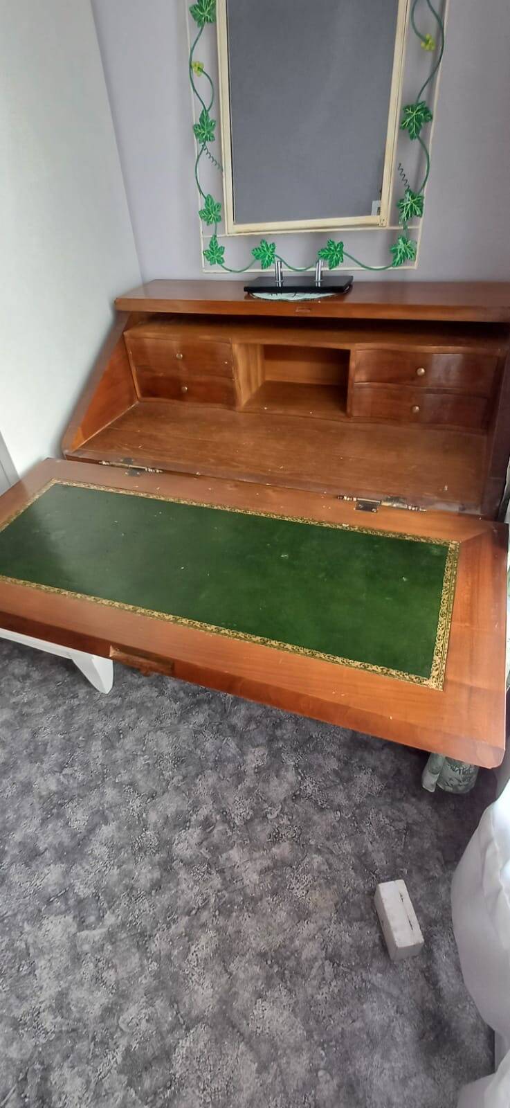 Louis XV style donkey back secretary