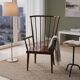 Fauteuil à haut dossier en éventail Baumann années 60