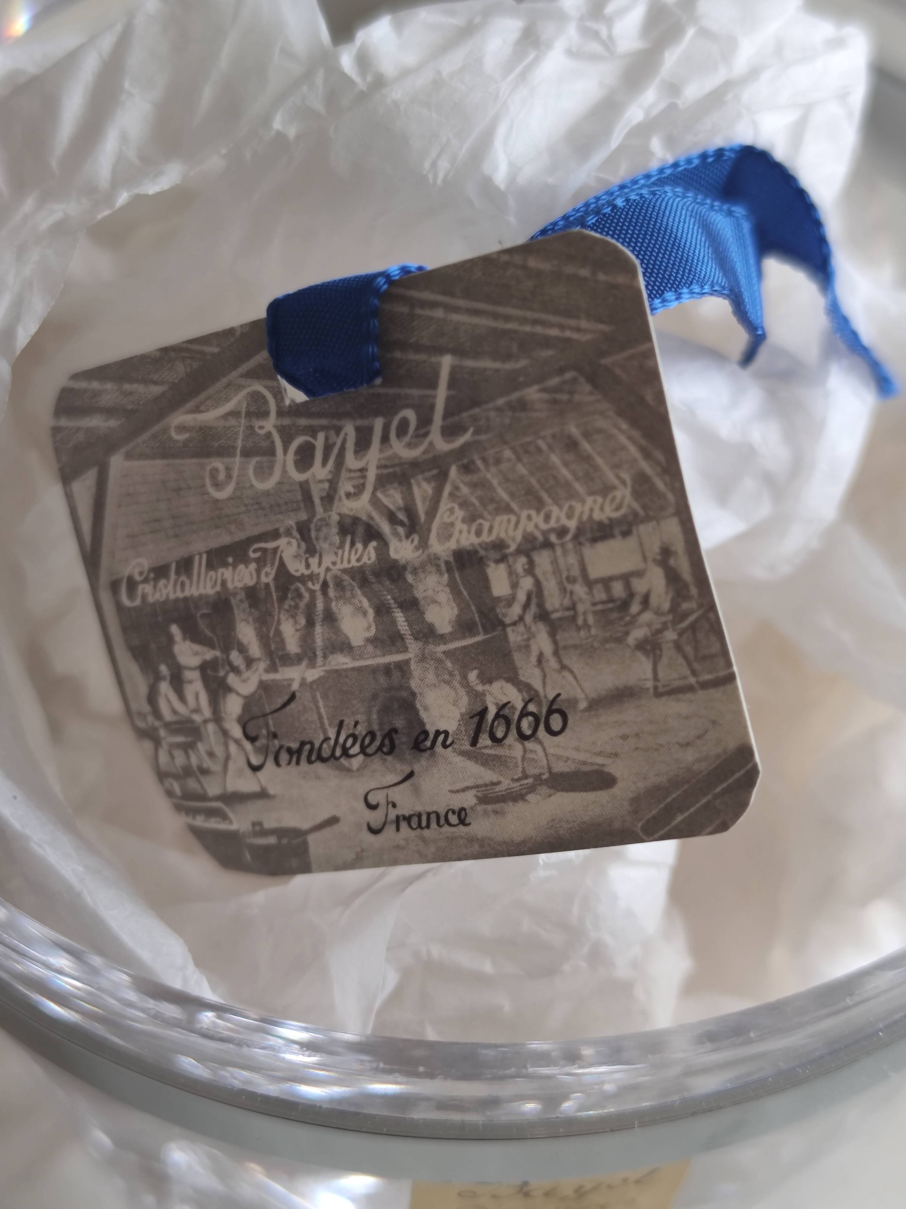 Crystal ice bucket from the royal crystal factories of Champagne.