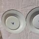 2 flat plates in Gien earthenware model rooster and peonies year 1940