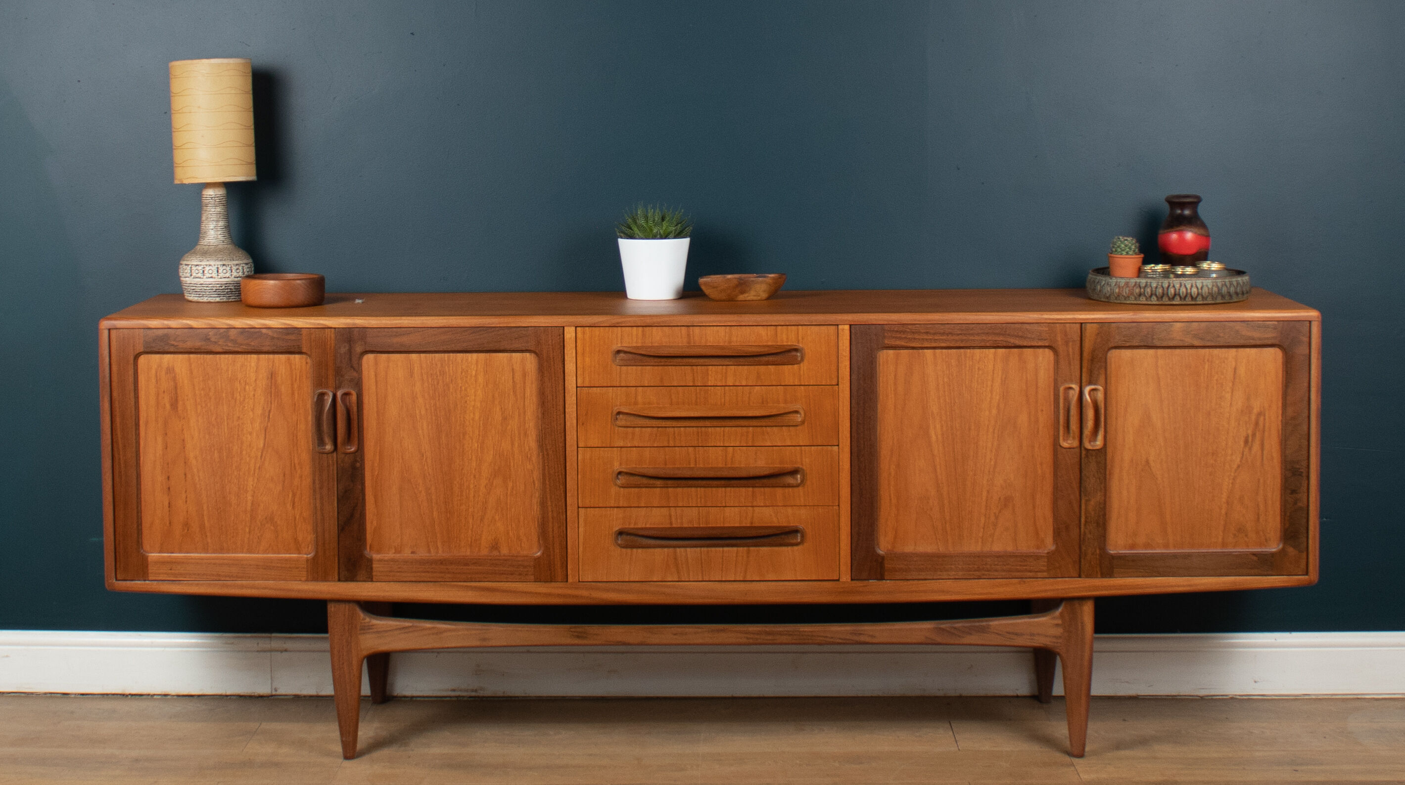 Long Restored Teak Retro 1960s G Plan Fresco Long John Mid Century Sideboard