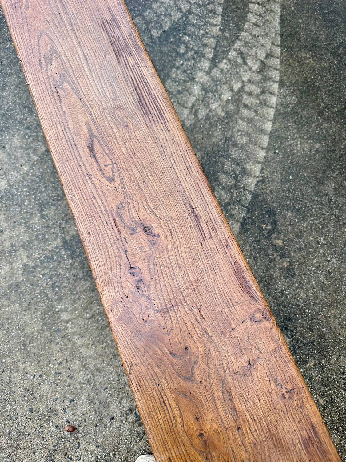 Pair of solid elm benches