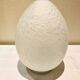 Egg lamp speckled white glass