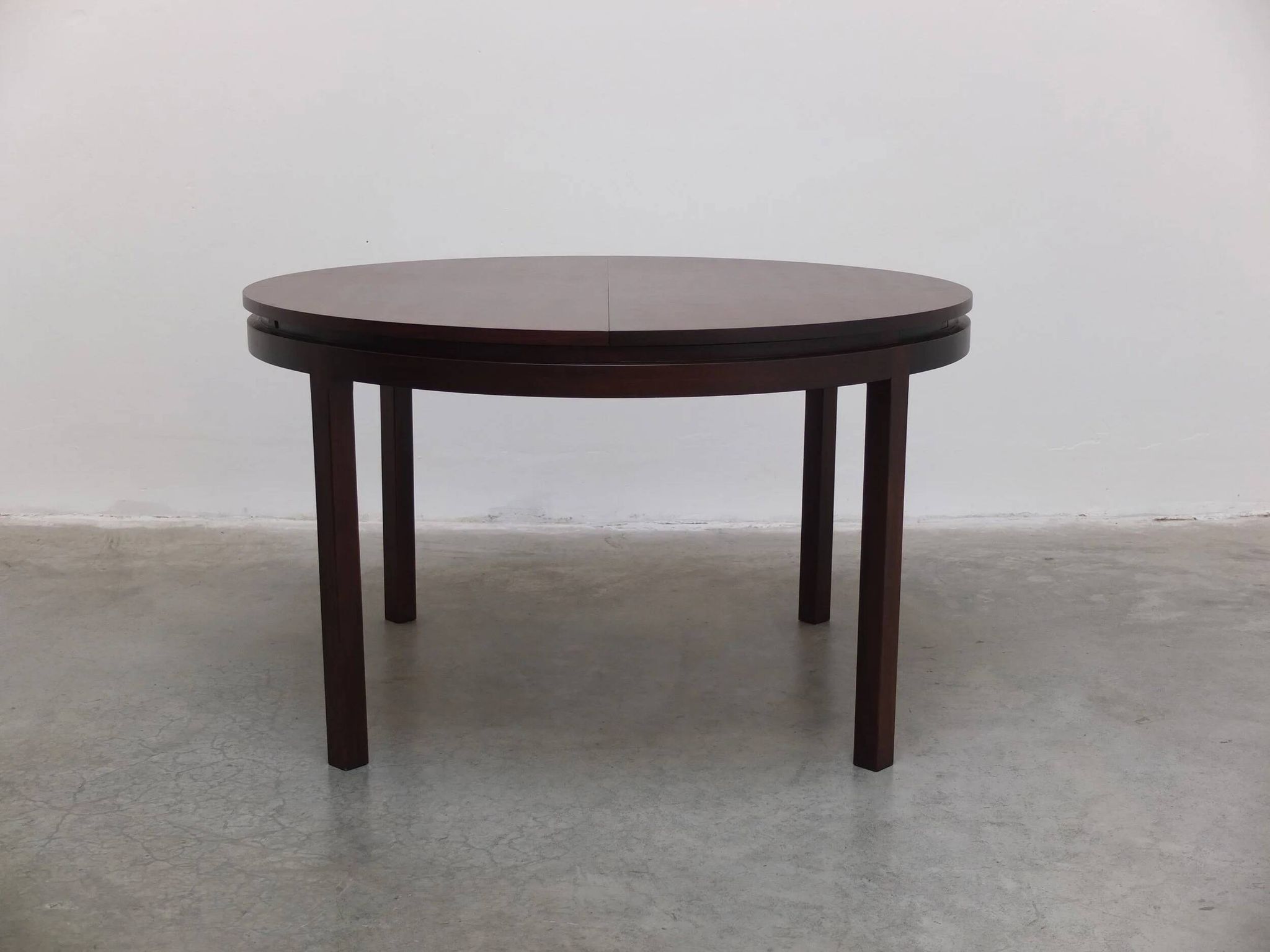 Extendable round to oval dining set by Alfred Hendrickx for Belform, 1960s.