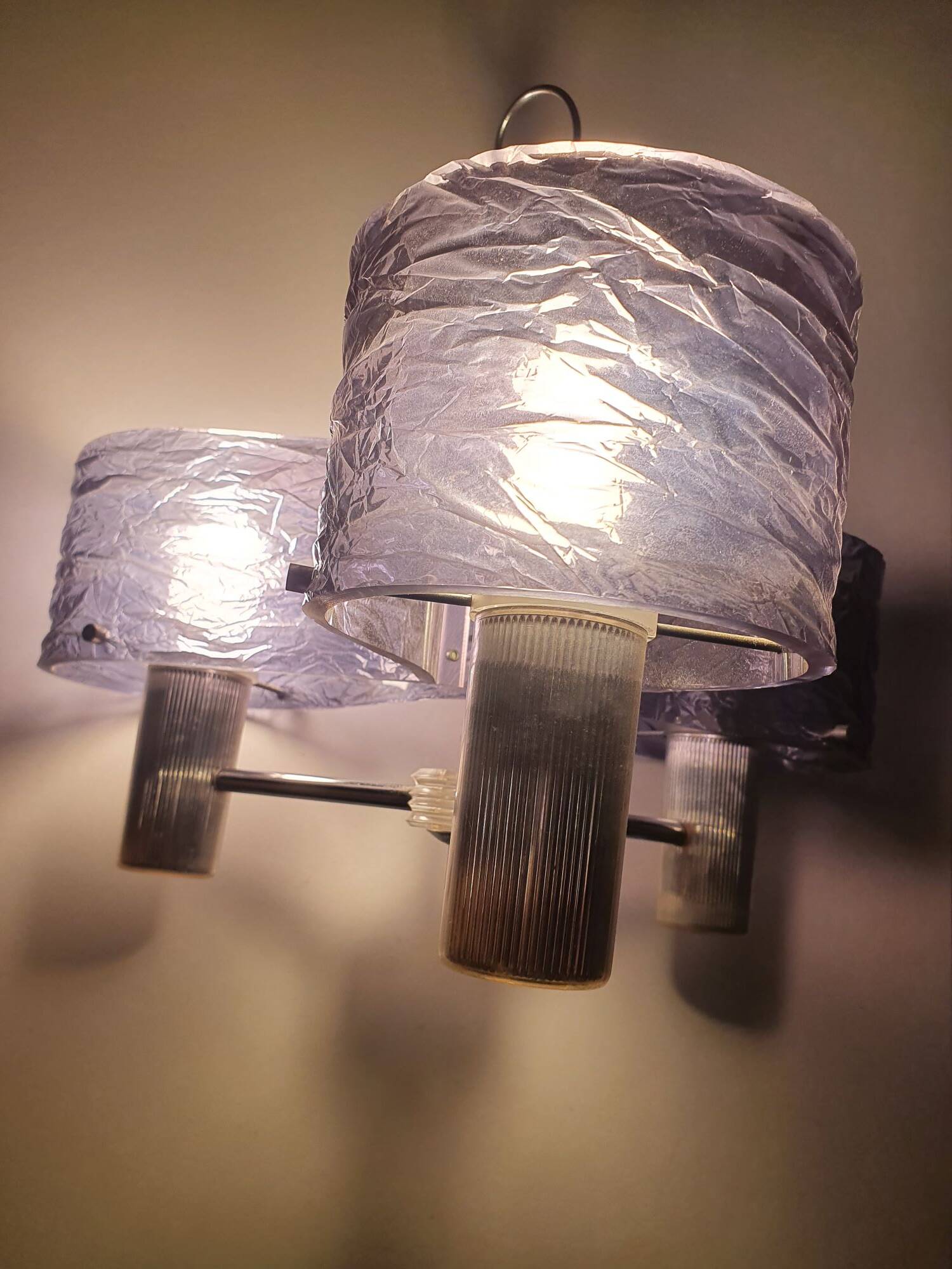 Purple chandelier from the 70s