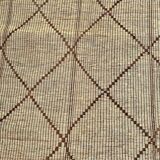 Mauritanian African mat in leather and reeds