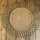 Vintage wicker art rattan mirror