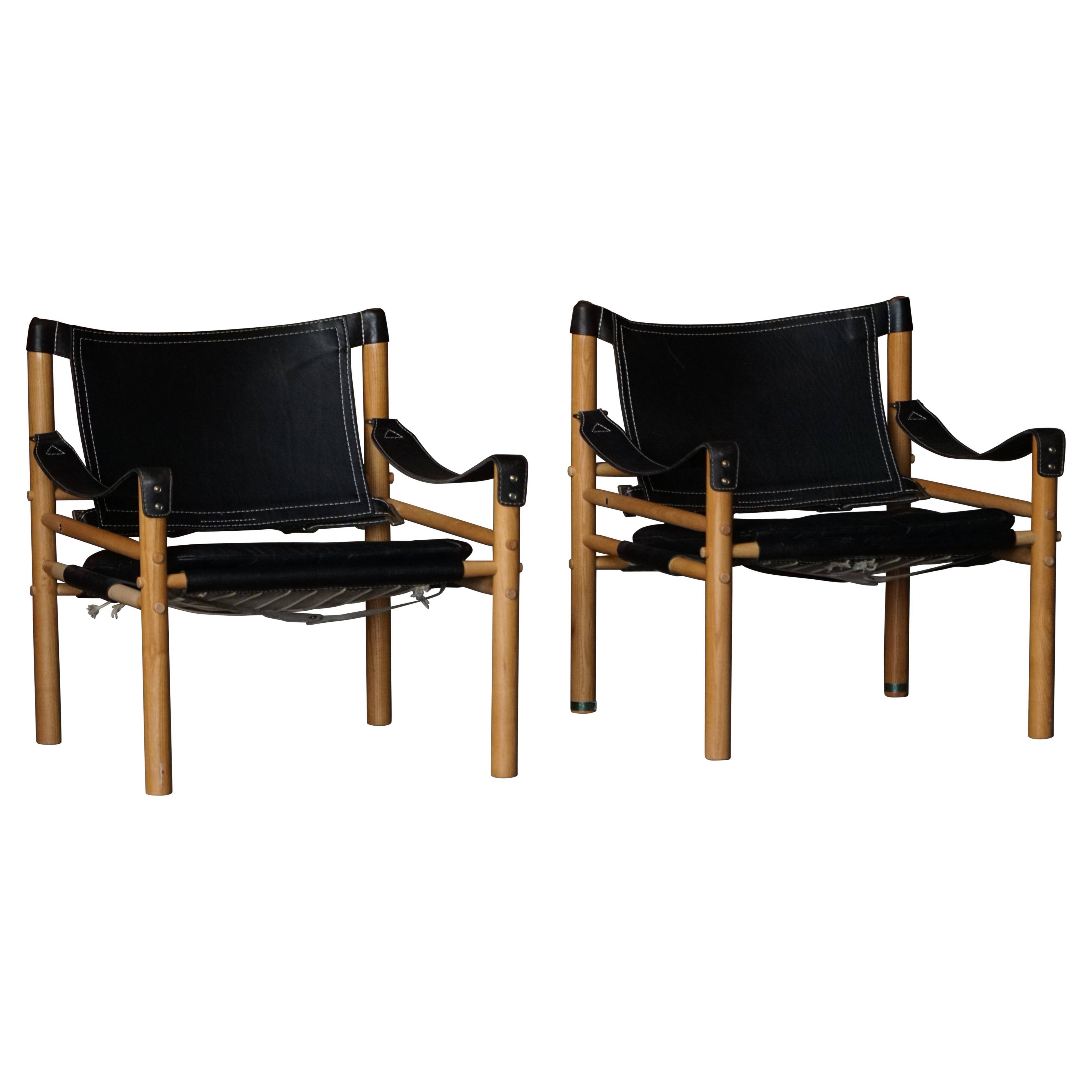 Set of Sirocco safari chairs by Arne Norell for Arne Norell AB, Sweden, 1960s.