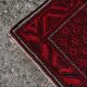 Vintage handmade Baluch rug with geometric pattern from the 1950s.
