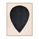 Collection of 5 black paintings on paper signed Eawy.