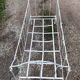 19th century wrought iron baby bed convertible into a bench + wool mattress