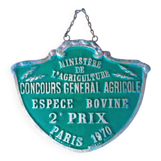 Plaque concours agricole - 1970