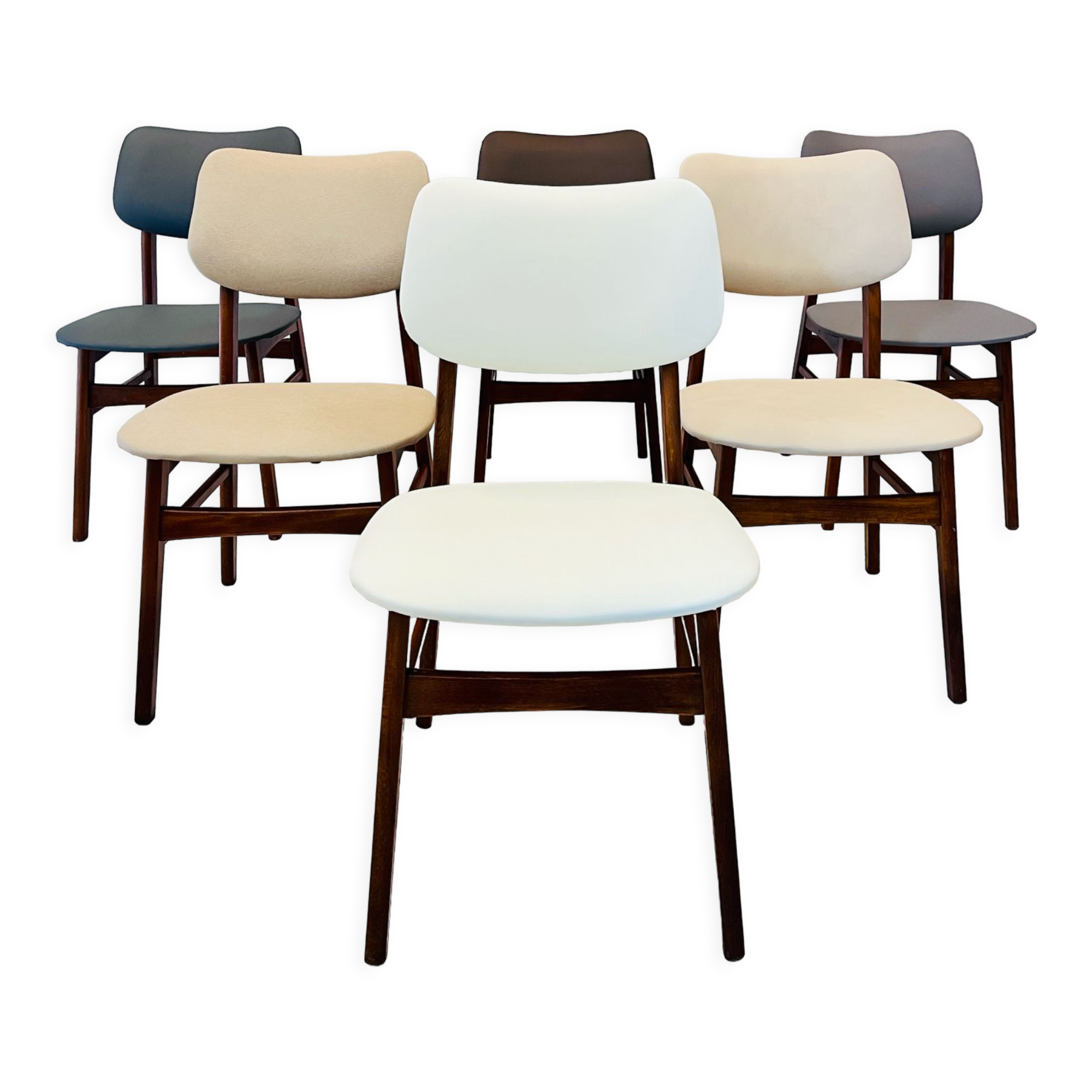 Six dining chairs