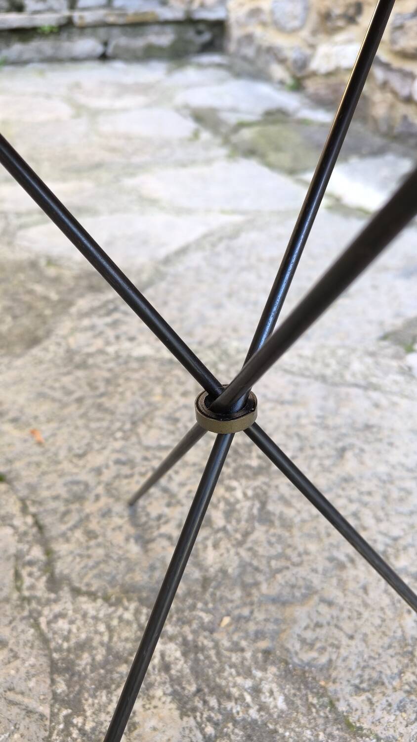 Tripod side table by Mechanical Mirror Works Inc 1950