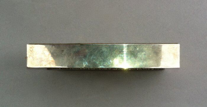Empty Pocket agate and brass silver circa 1970