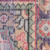 Handwoven oriental cream wool rug, traditional medallion carpet- 90x140cm