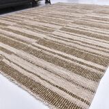 300x217cm  cream Saffran kilim carpet, large wool kilim rug, scandinavian