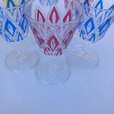 6 Arlequin VMC Reims aperitif or liqueur glasses