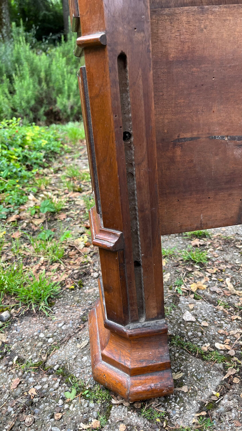 Antique solid walnut boat headboards