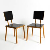 Two rare demountable plywood chairs by Axel Kufus model Stöcke for Atoll