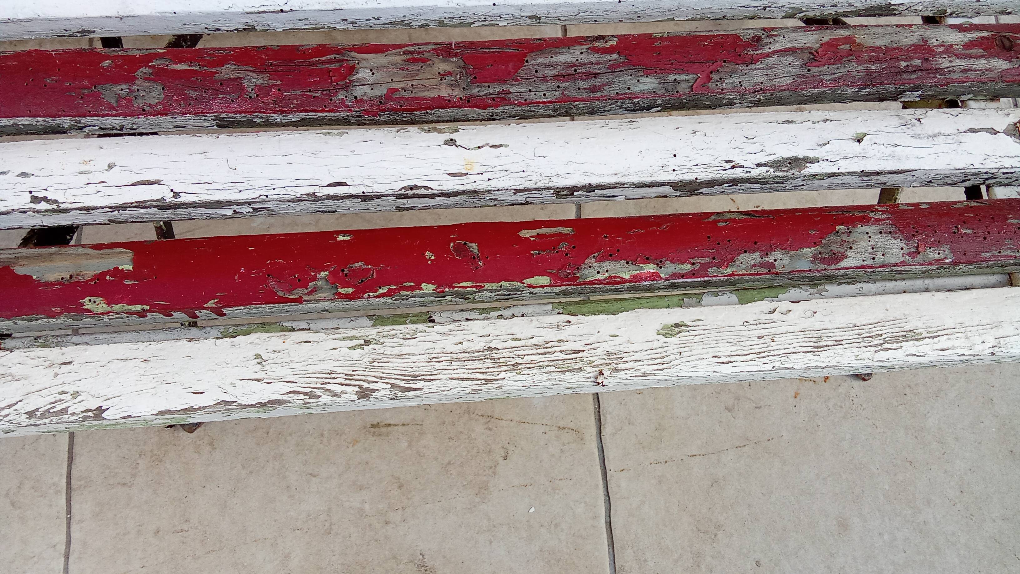 Vintage foldable wrought iron wood garden bench