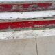 Vintage foldable wrought iron wood garden bench